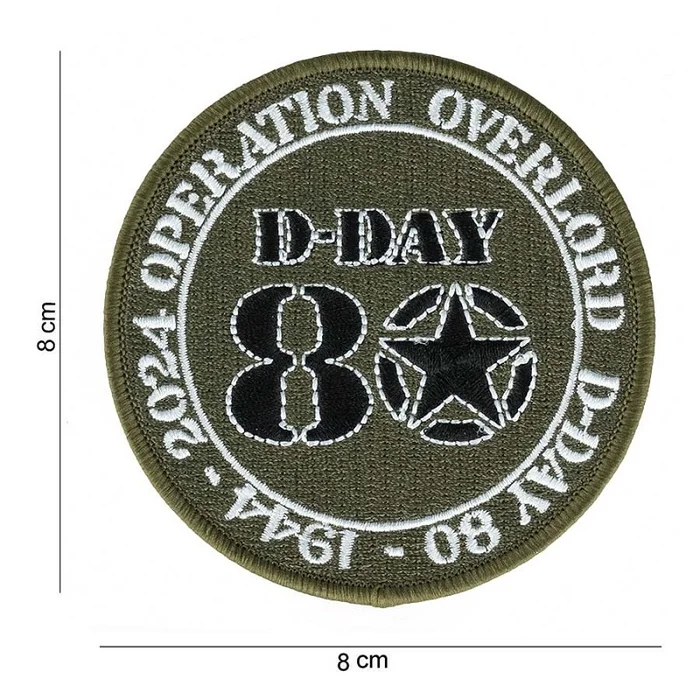 Ecusson brodé D-DAY 80 OPERATION OVERLORD