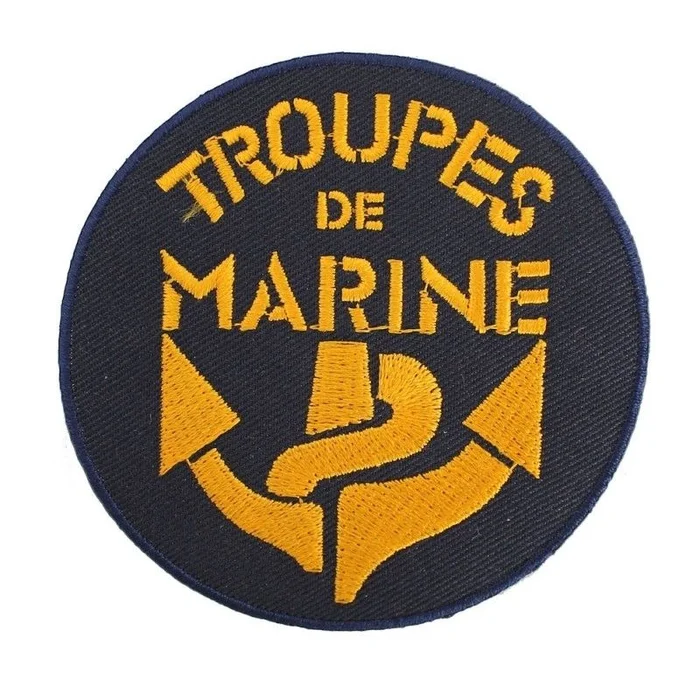 Écusson brodé Troupes de Marine Thermocollant