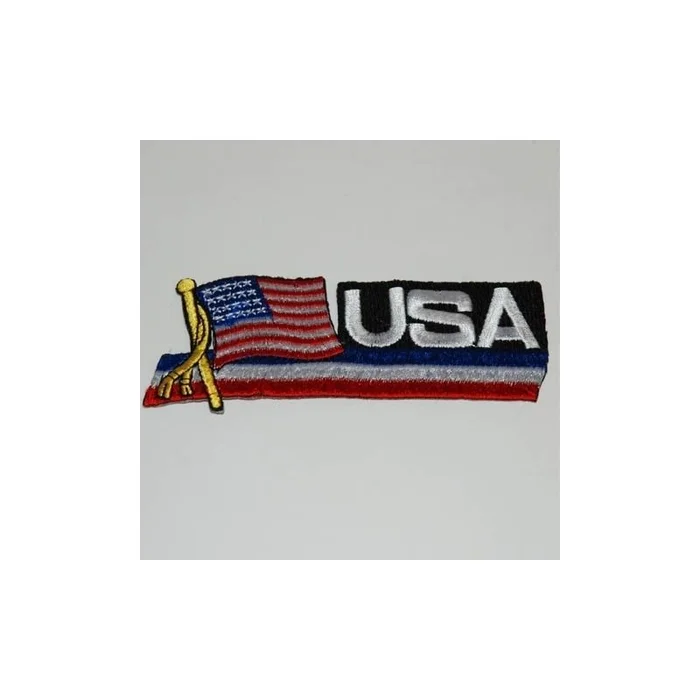 Écusson brodé USA Drapeau 11cm x 4cm Thermocollant