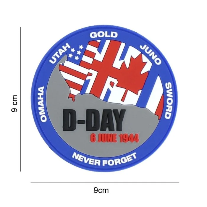 Écusson D-Day Bleu 3D PVC Velcro