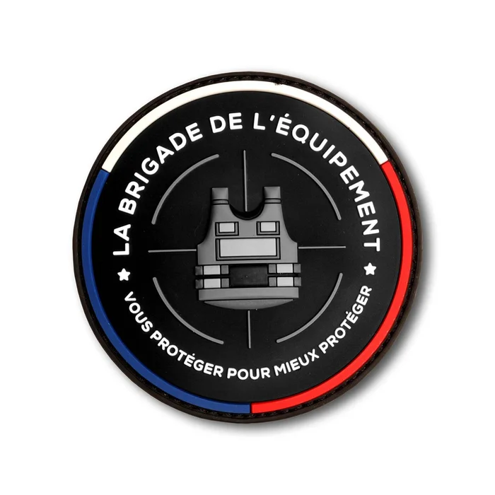 Ecusson « La Brigade de l&rsquo;équipement » en PVC 3D Noir