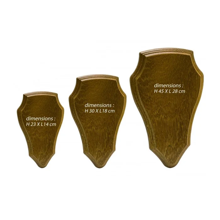 Ecusson pour Trophée Chevreuil ou Cerf – Bois Naturel Gravé – Finition Soignée – Valorisez Vos Trophées