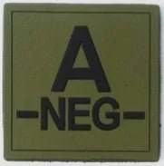 ECUSSON PVC GROUPE SANGUIN A NEGATIF Vert