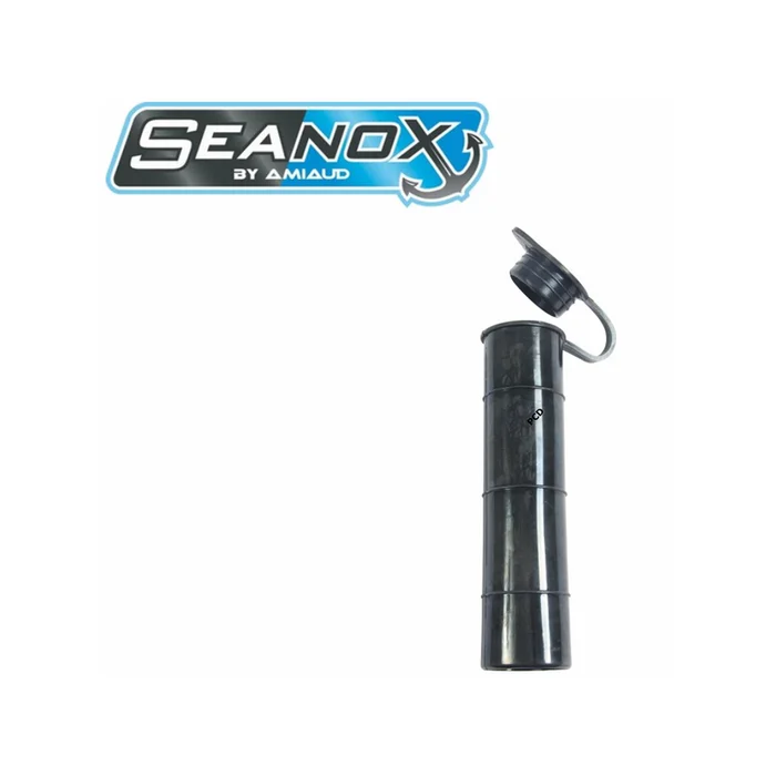 EMBOUT CAOUTCHOUC NOIR POUR PORTE CANNE INCLINE ENCASTRABLE INOX SEANOX 90°
