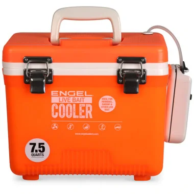 Engel 7.5qt Live Bait Drybox/Cooler – Orange Haute Visibilité