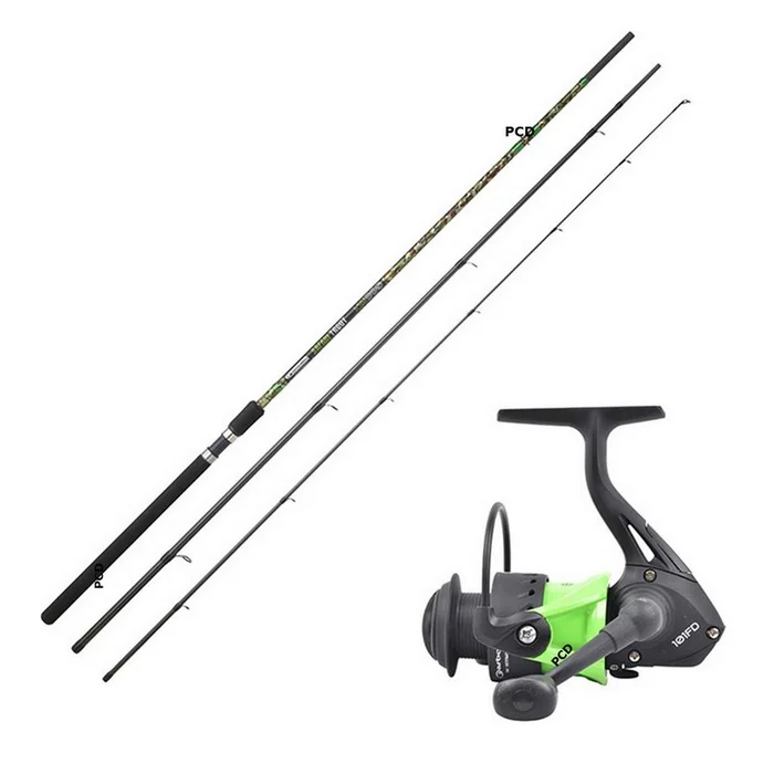 Ensemble Bombette Safari Trout Lake 3M60 Garbolino + Safari Trout Spin 101 FD