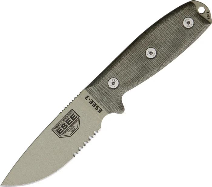 ES3SMDT ESEE 3 Desert Tan Serrated