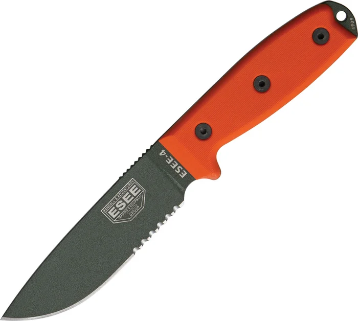 ES4SMBOD – ESEE RC-4 Standard Edge Orange combo edge nylon MOLLE
