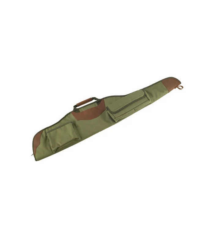 Etui carabine combe avec poche 120cm vert inserts cuir