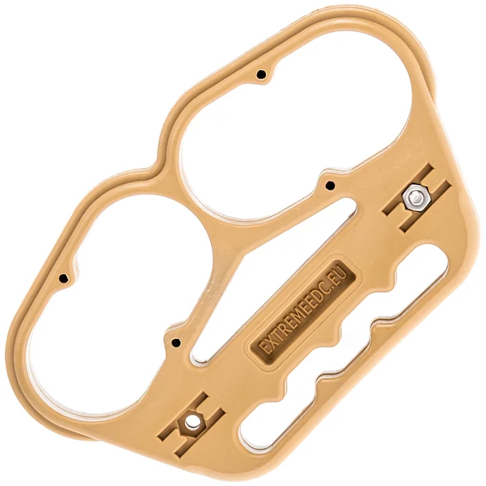 Extreme EDC Knuckleduster avec Clip Tan