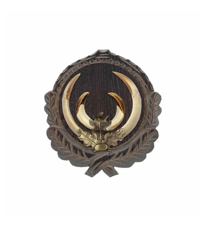 Feuilles de chêne pour défenses de sanglier – Bronze