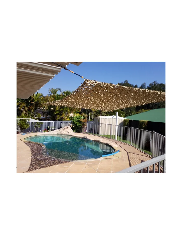 Filet de camouflage renforcé CamoSystems (Câble Acier) – 80% d’ombrage – Beige