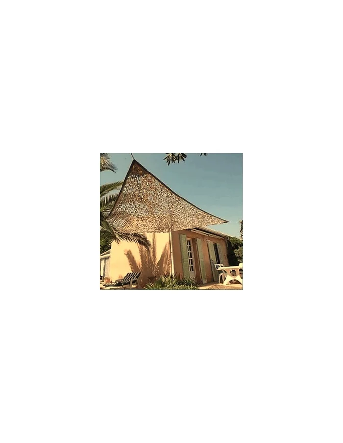 Filet de camouflage triangulaire 80% d’ombrage – Beige Foncé