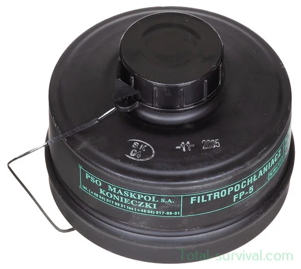 Filtre Maskpol FP-5 (A2B2E2K1-P3) NBC/CBRN avec filetage RD40