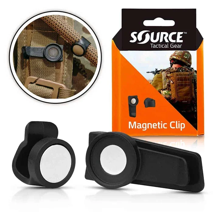 Fixation clip magnétique pour tube Source – Noir