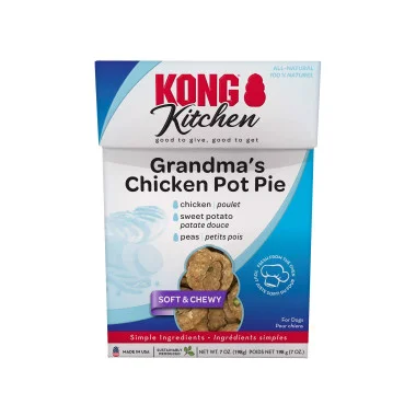 Friandises pour chiens Kong Kitchen Soft & Chewy Grandma’s Chicken Pot Pie – 7oz