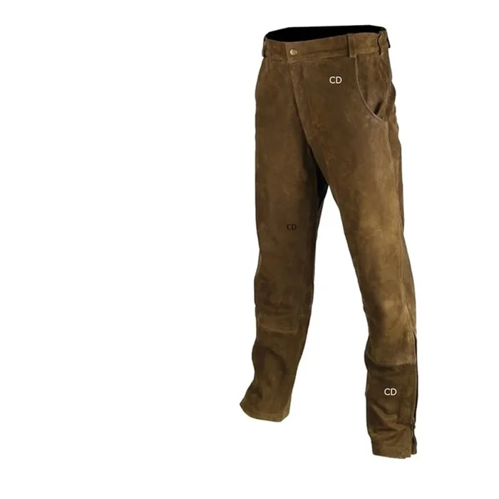 Fuseau Homme Cuir De Buffle Somlys 667 Bronze
