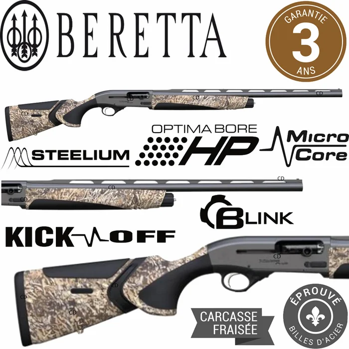 Fusil Beretta A400 Xtrem Plus 12 /89 Kick Off Méga ATS Veil Avayde Grey