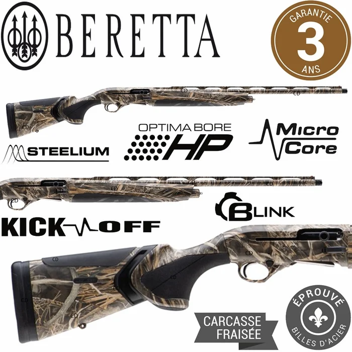 Fusil Beretta A400 Xtrem Plus Camo Max 7 12 /89 Kick Off Méga