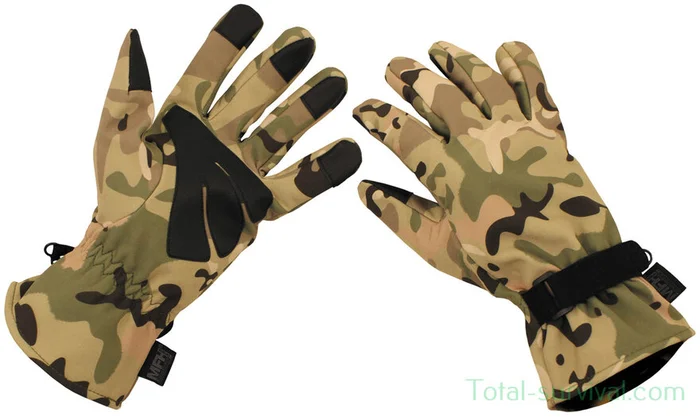 Gants MFH Soft Shell, MTP operation-camo