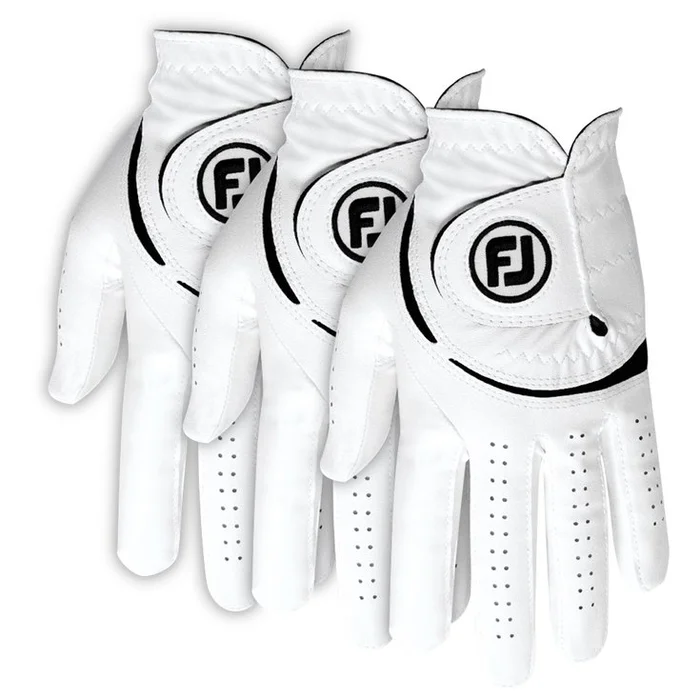 Gants synthetiques classiques (Unité) Footjoy WeatherSof Pack de 3 White