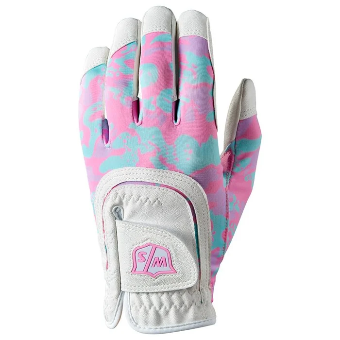 Gants synthetiques classiques (Unité) Wilson Fit All Junior White Pink Camo