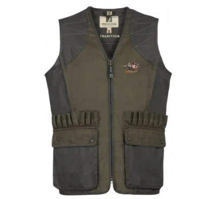 Gilet de chasse sans manches Tradition broderie sanglier Percussion