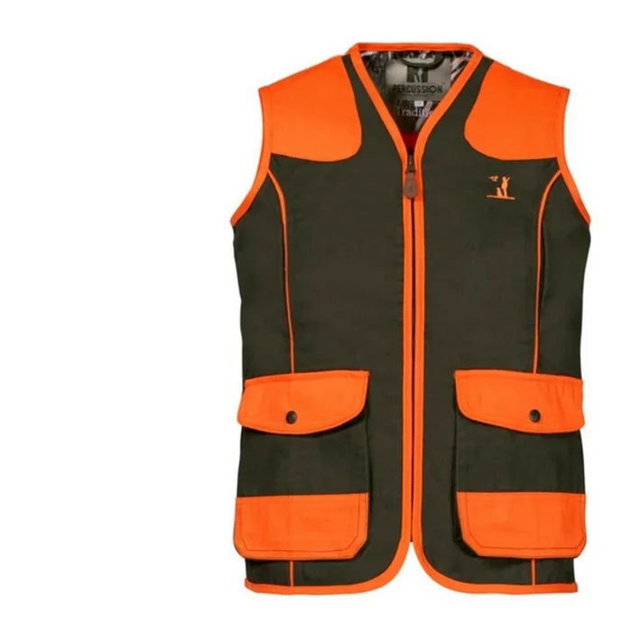Gilet Enfant Percussion Tradition Haute Visibilté Kaki Orange