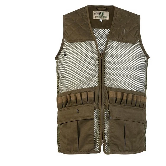 Gilet Filet Homme Percussion Savane Kaki