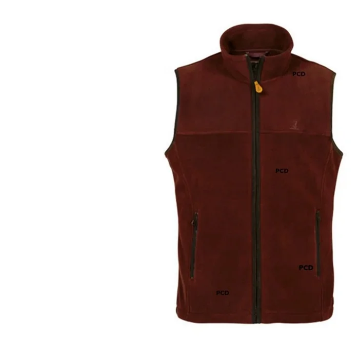 Gilet Homme Percussion Polaire Scotland Bordeaux