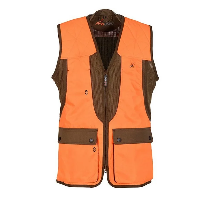 Gilet Homme Verney Carron Pro Hunt Grouse Kaki /Orange Fluo