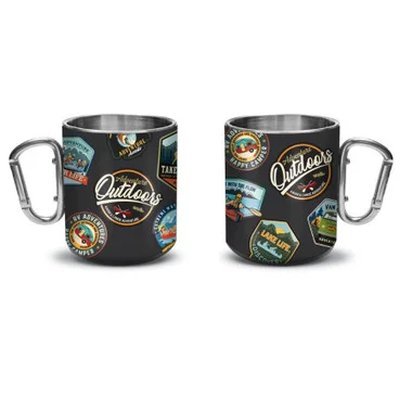 Gourde mousqueton avec couvercle pour extérieur 15oz