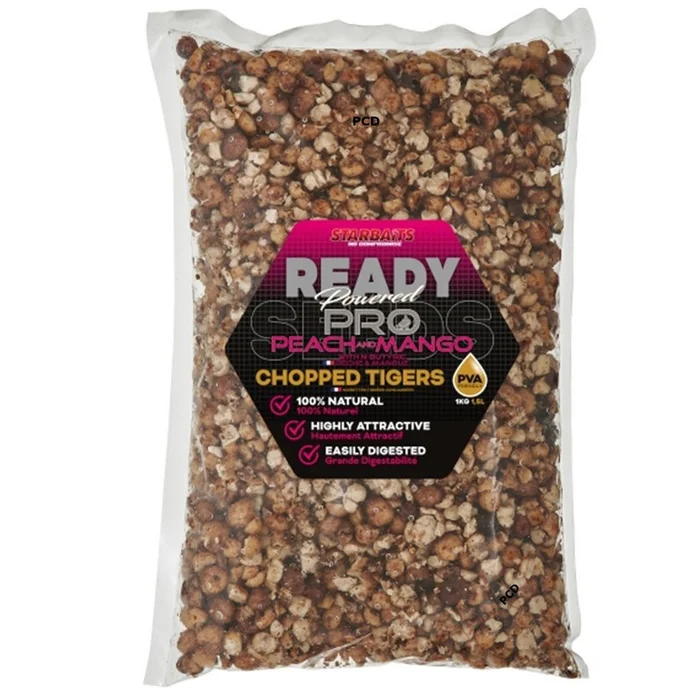 Graines Cuites Starbaits Ready Seeds Chopped Tigers Pro Peach Mango 1Kg