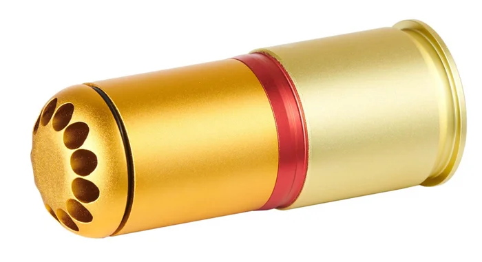 Grenade 40mm à gaz 120 BB’s Or/Rouge/Orange