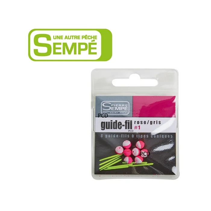 GUIDE FIL PIERRE SEMPE ROSE /GRIS PAR 8