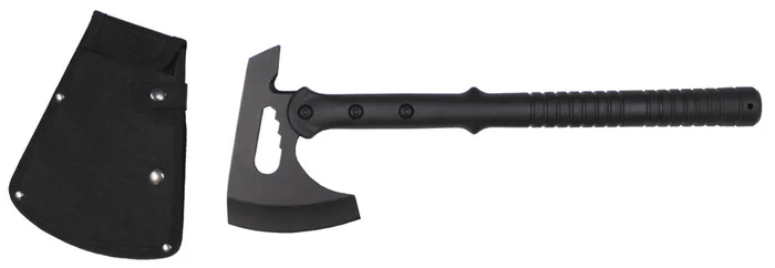 Hache MFH Tactical Tomahawk avec manche en ABS et couvercle, noir