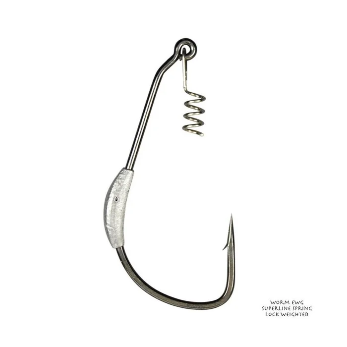 Hamecon Texan Plombe Gamakatsu Worm EWG Superline Spring Lock Weighted