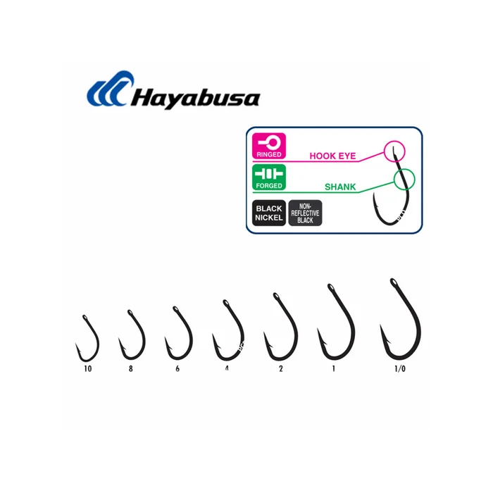 Hameçons Hayabusa Carpe H.Bil 288 Anti Reflet Par 10