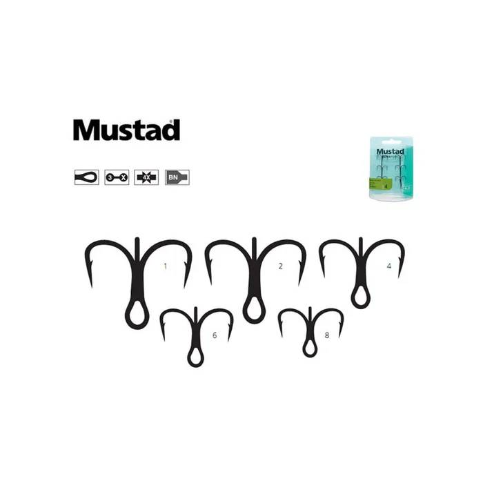 HAMECONS MUSTAD TRIPLES TG76NP-BN PAR 6