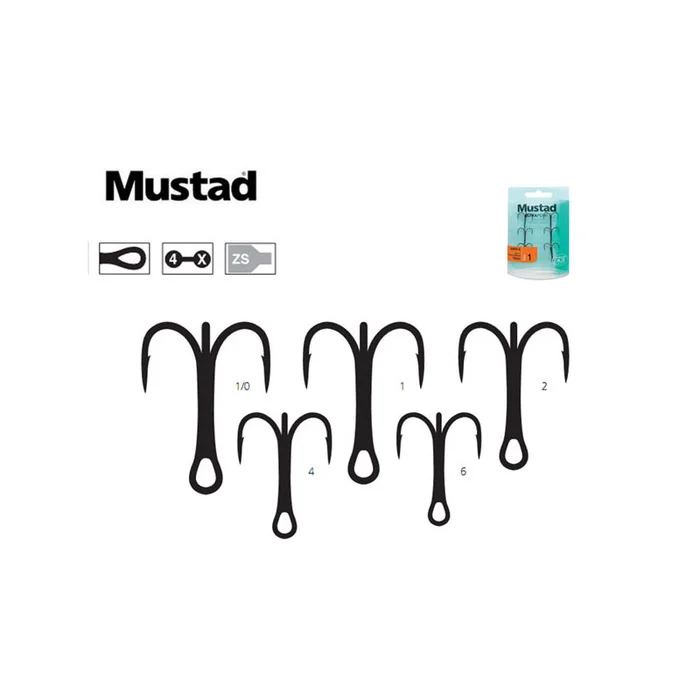 HAMECONS MUSTAD TRIPLES TS90NP-ZS PAR 6