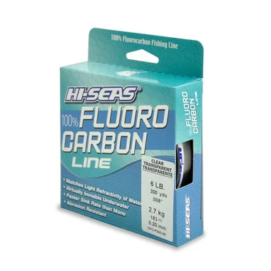 Hi Seas – Fil 100 % fluorocarbone – Transparent – Bobine de remplissage de 200 verges