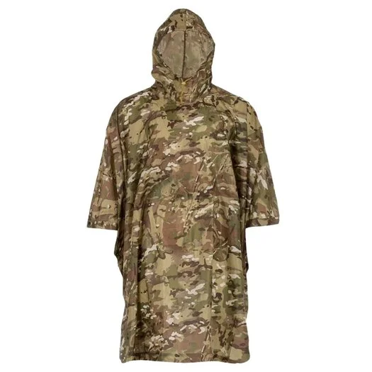 Highlander poncho à capuche, polyester ripstop 210D, HMTC Multicam