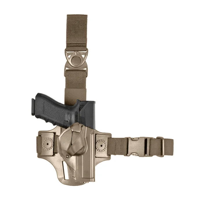 Holster de cuisse CCHT8 Tan – Glock 17/18/22/31/37 – Niv 2