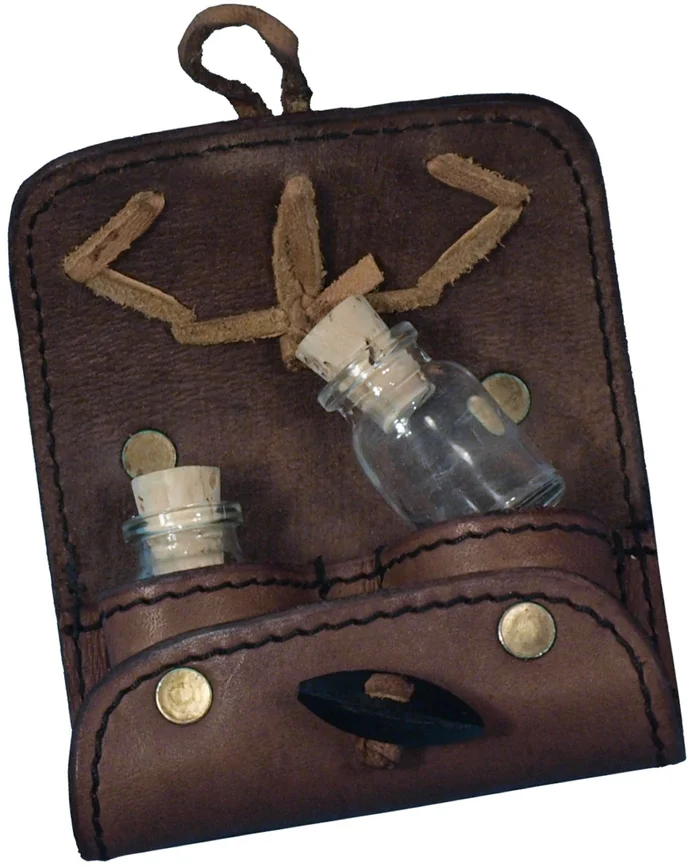 IF-101611 – LARP Etui à Potions / Toolroll Cuir Marron