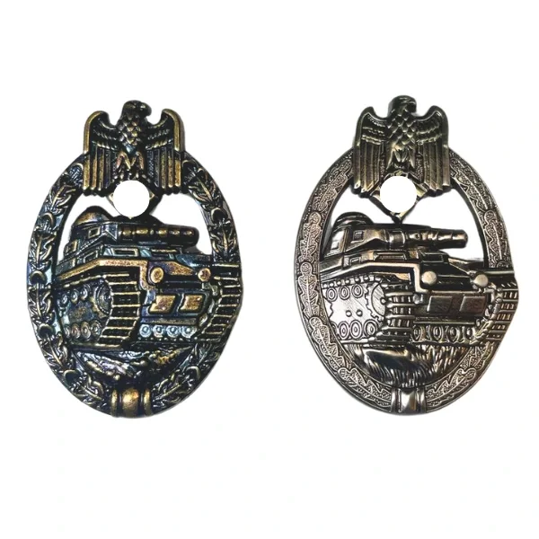 Insigne d’Assaut de Char Allemand WW2 Panzerkampfabzeichen – Reproduction Bronze et Argent
