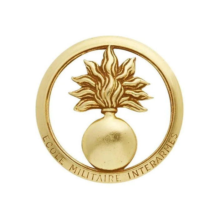 Insigne de béret modèle Or Ecole militaire Interarme
