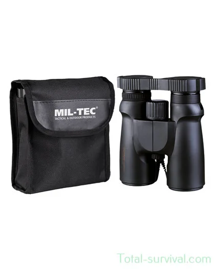 Jumelles Mil-Tec noires 8×42, résistantes à l’eau, incl. couverture