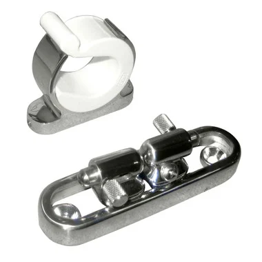 Kit de suspension de moulinet réglable en acier inoxydable TACO avec support d’extrémité de canne – Réglable de 1,875″ à 3,875″