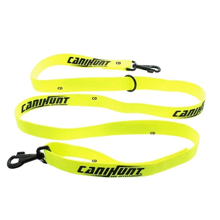 Laisse Approche Plate Canihunt Hunter Jaune 180CM