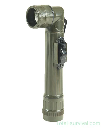 Lampe coudée / lampe de poche LED Mil-tec US medium, vert armée